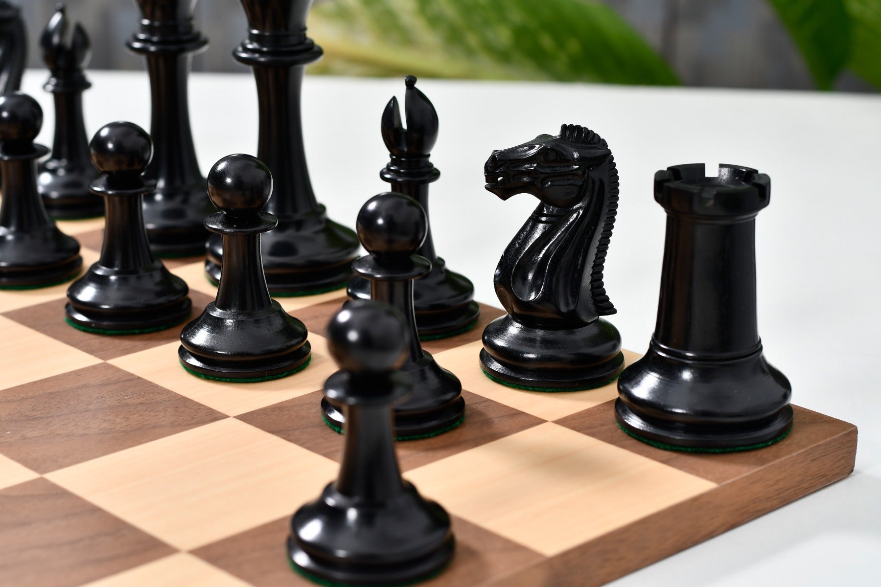 Reproduction Nathaniel Cooke 1849 Staunton Collector Ebony, 115mm king hand carved in India