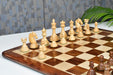 Sheesham and boxwood Colombian Staunton chess pieces, 3.89 inch king