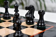 Contemporary Staunton chess set, 76mm king, Genuine ebony finish with its board