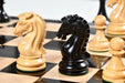 Craftsman Knight ebonised and natural boxwood Staunton pieces from Sterling Chess