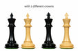CB Mustang Series chess pieces, genuine ebony and boxwood, hand carved in India