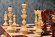 Hand carved knight detail on the Reproduction Bud Rosewood chess pieces