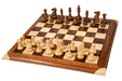Knight carving detail on the Desert Gold Staunton chess pieces in sheesham and natural boxwood