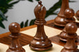 Desert Gold Staunton wooden chess pieces, 100mm king, Sheesham finish