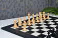 Dominator ebony chess set arranged on 60mm squares