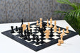 Dragon Knight Series chess set with two spare queens in ebony and boxwood
