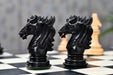 Dragon Knight Series carved dragon knight in genuine ebony, side profile