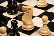 Desert Gold Staunton wooden chess pieces, 100mm king, Ebonised finish
