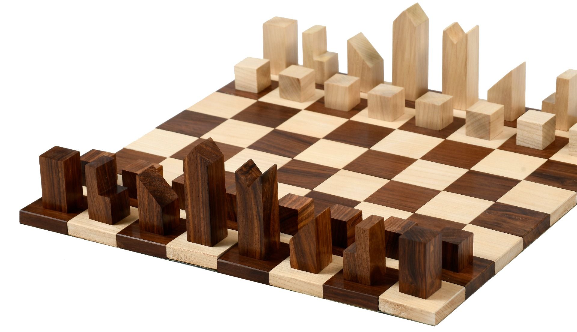 1966 Lanier Graham wooden chess pieces, 71mm king, Sheesham finish