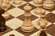 Double weighted sheesham boxwood chess pieces with 106mm king and spare queens