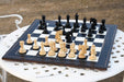 Arabian Knight Artisan Staunton chess set, genuine ebony and boxwood, hand carved in India