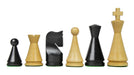 Knight carving detail on the Classic Cone Shaped chess set in ebonised and natural boxwood