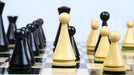 Full Classic Cone Shaped chess set with its 48cm ebony and maple board, Sterling Chess Australia