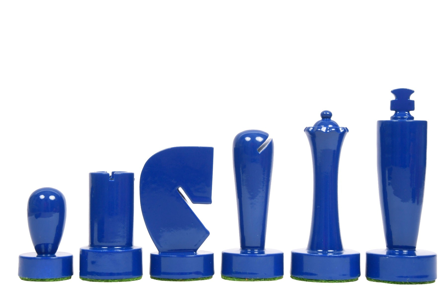 Red & Blue Berliner Minimalist chess pieces with a 33mm king base