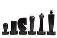 Red & Black Berliner Minimalist chess pieces with a 33mm king base