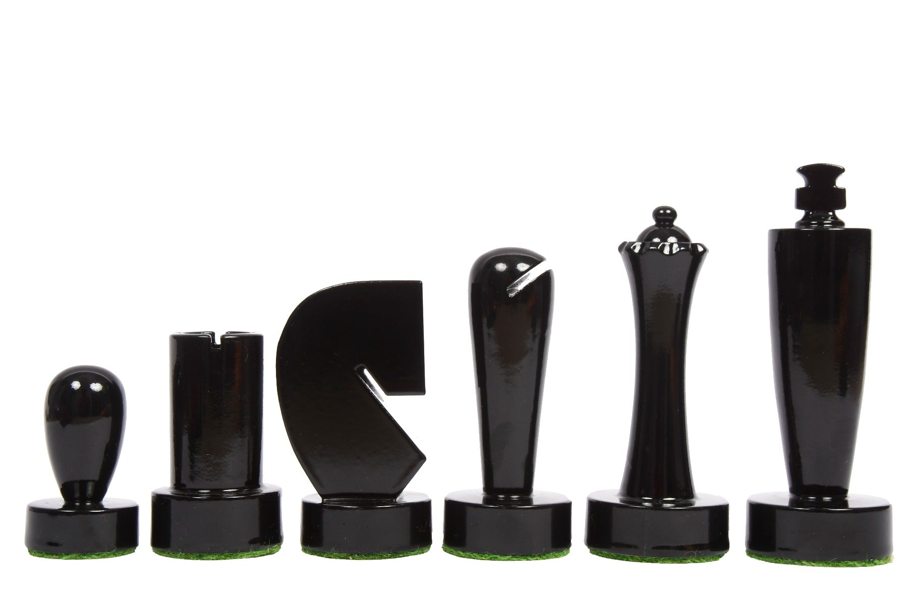 Red & Black Berliner Minimalist chess pieces with a 33mm king base
