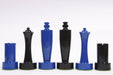 Full 34 piece Berliner Minimalist set in blue and black painted boxwood