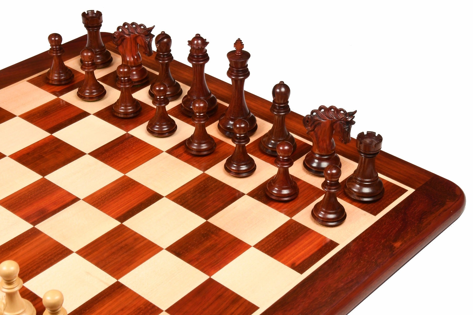Pegasus Series Artisan V2.0 chess set, bud rosewood and boxwood, hand carved in India