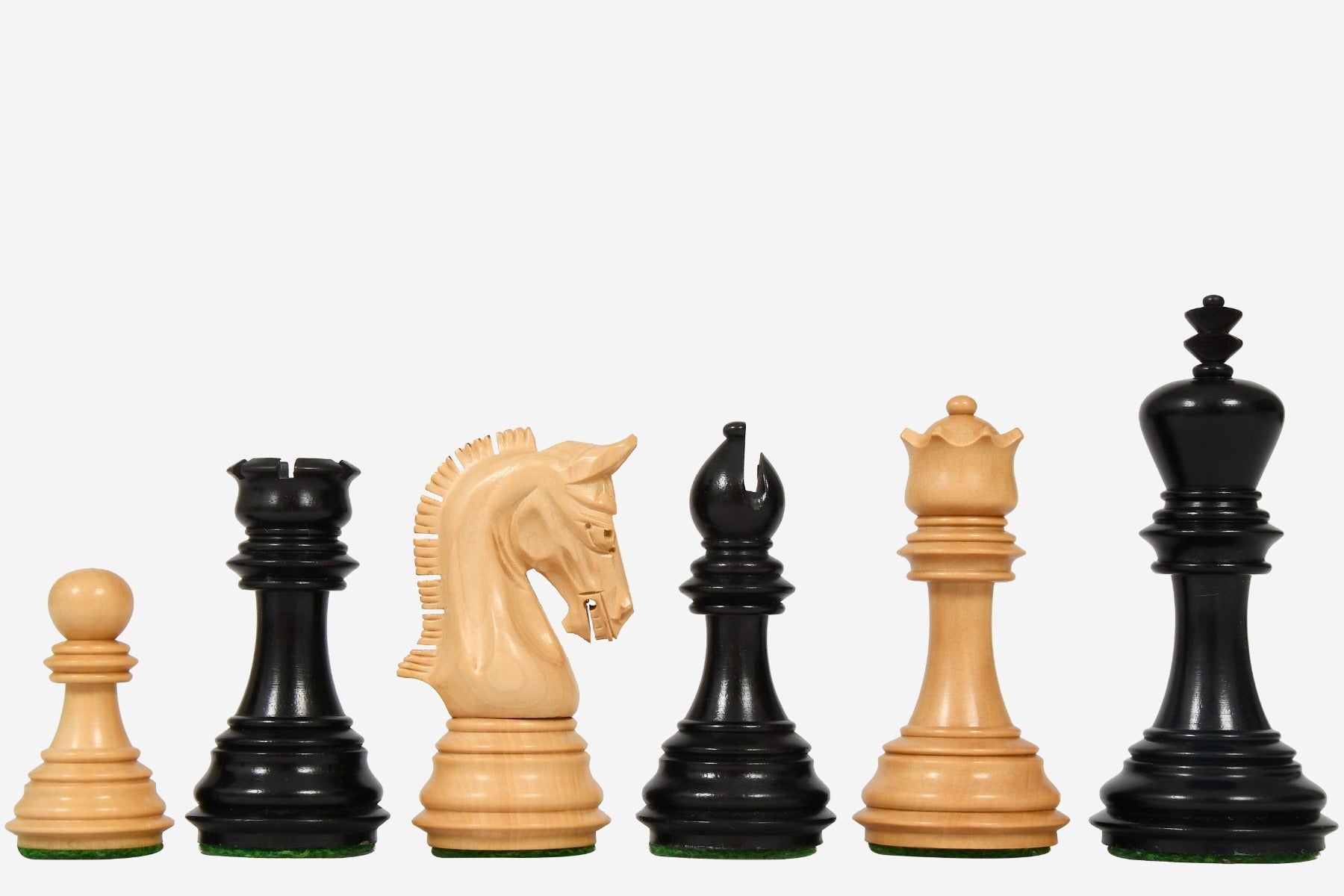 Sterling Chess New Imperial chess pieces in genuine ebony and boxwood, 95mm king
