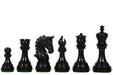 Genuine ebony chess pieces with a 95mm king and felted bases