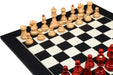 Full 1950 Dubrovnik reproduction set in stained crimson and natural boxwood