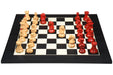 Dubrovnik pattern knight carved in stained crimson boxwood, 94mm king
