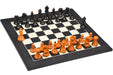 Ebonised antiqued boxwood Dubrovnik chess pieces, 34 piece Bobby Fischer pattern