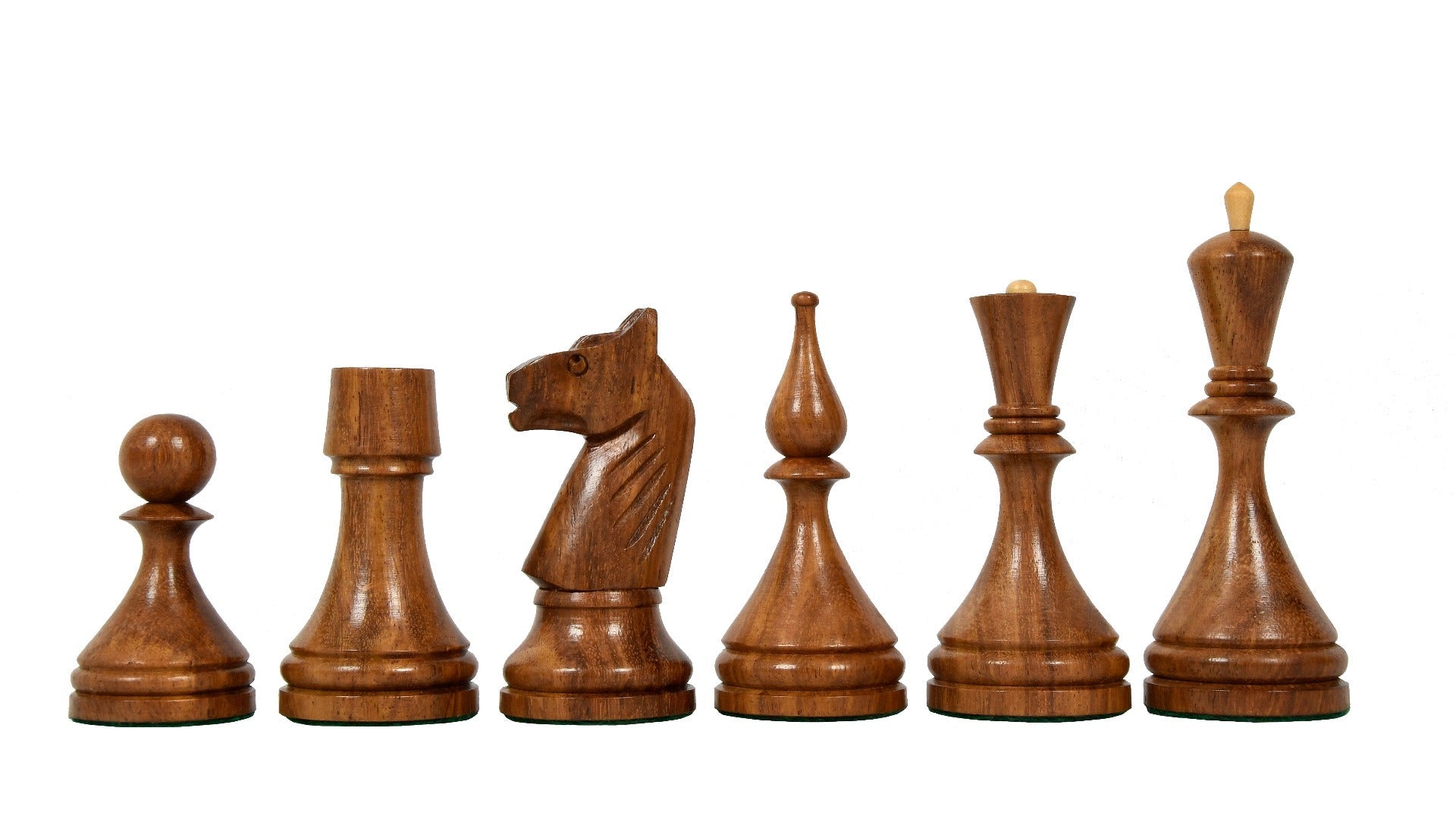 Reproduction 1961 Soviet Baku chess pieces in sheesham with a 103mm king