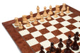 Knight carving detail on the 1972 Fischer Spassky Low Knight chess set in bud rosewood and boxwood