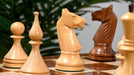 1961 Soviet Baku chess set, 103mm king, Sheesham finish with its 53cm sheesham and boxwood board