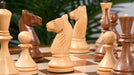 1961 Soviet Baku chess set, 53cm board, sheesham and boxwood, hand carved in India