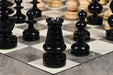 Genuine ebony chess pieces with a 109mm king and weighted felted bases