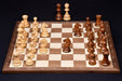 Knight carving detail on the 1937 Stockholm Olympiad chess pieces in sheesham and boxwood