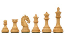 Bud rosewood chess pieces with a 99mm king and weighted felted bases