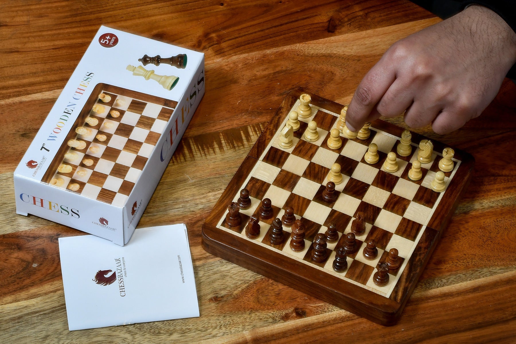 Seven inch folding magnetic travel chess set, Australia