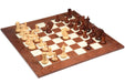 Knight carving detail on the CB Mustang Series chess pieces in bud rosewood and boxwood
