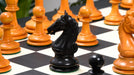Ancient Indian Warrior chess set, genuine ebony and antiqued boxwood, hand carved in India