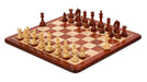 Knight carving detail on the New Colombian Staunton chess pieces in bud rosewood and boxwood
