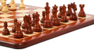 New Colombian Staunton wooden chess pieces, 99mm king, Bud rosewood finish