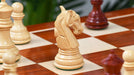 Full 34 piece New Colombian Staunton chess pieces in bud rosewood and boxwood, Sterling Chess Australia