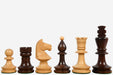 Sterling Chess Romanian Hungarian National Tournament chess pieces in rosewood and natural boxwood, 98mm king