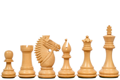 Bridle Knight Series chess pieces, rosewood and boxwood, hand carved in India