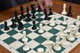 Chess Master Staunton tournament plastic chess pieces, black and ivory white solid plastic, 98mm king