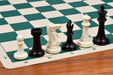 Chess Master Staunton plastic chess pieces in black and ivory white solid plastic, 98mm king