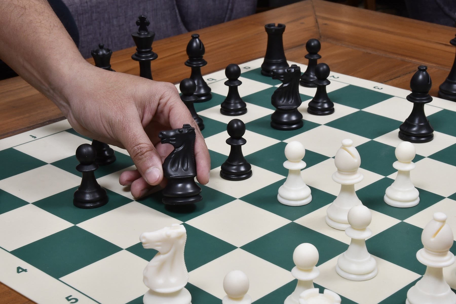 Knight detail on the Club Series plastic chess pieces