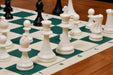Full 34 piece Club Series plastic chess set in black and ivory white plastic