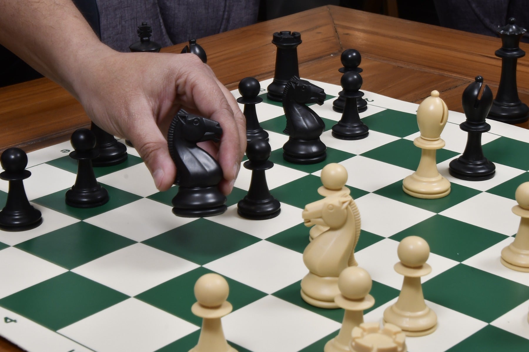 Knight detail on the Player Series plastic chess pieces