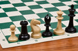 Sterling Chess Player Series plastic chess pieces in black and natural white plastic, 97mm king