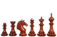 Bud rosewood Sikh Empire chess pieces with 48mm king base, triple weighted