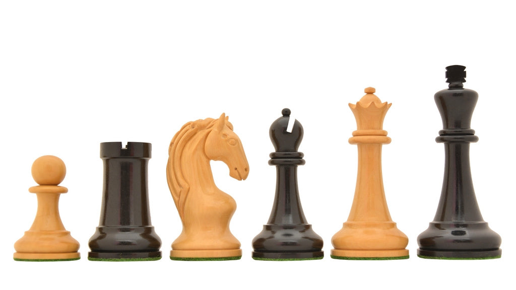 1963 1966 Piatigorsky Cup chess set, genuine ebony and boxwood, hand carved in India